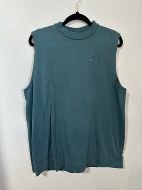 Nike Teal Sleeveless Mock Neck Tank